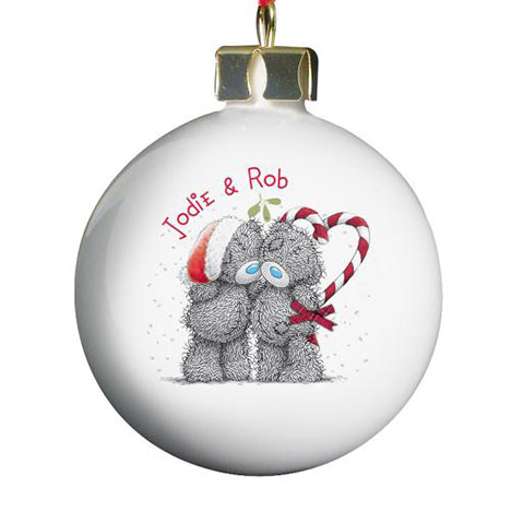 Personalised Me To You Bear Christmas Couple Bauble £11.99